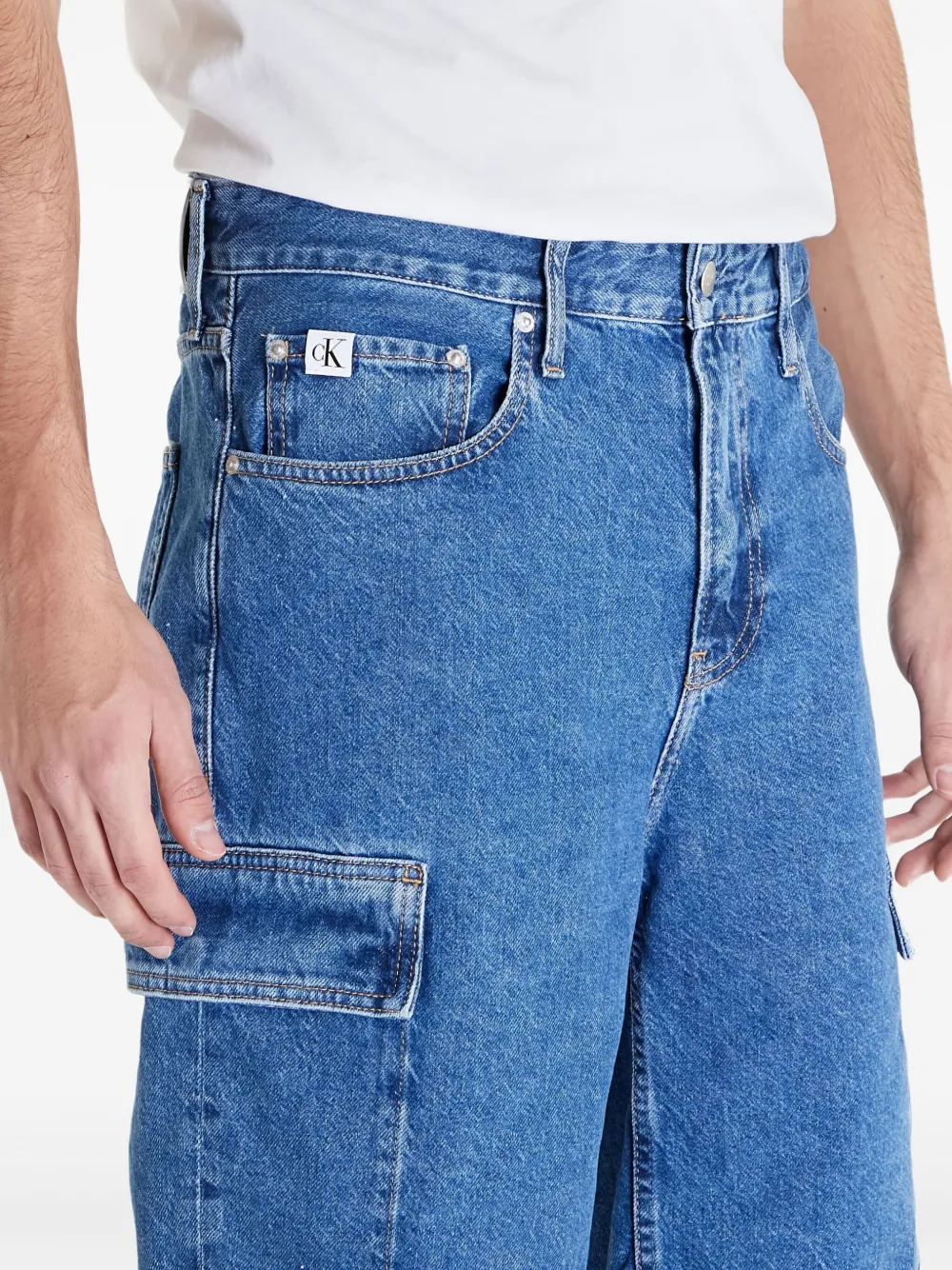 Calvin Klein Jeans Katoenen shorts Blauw