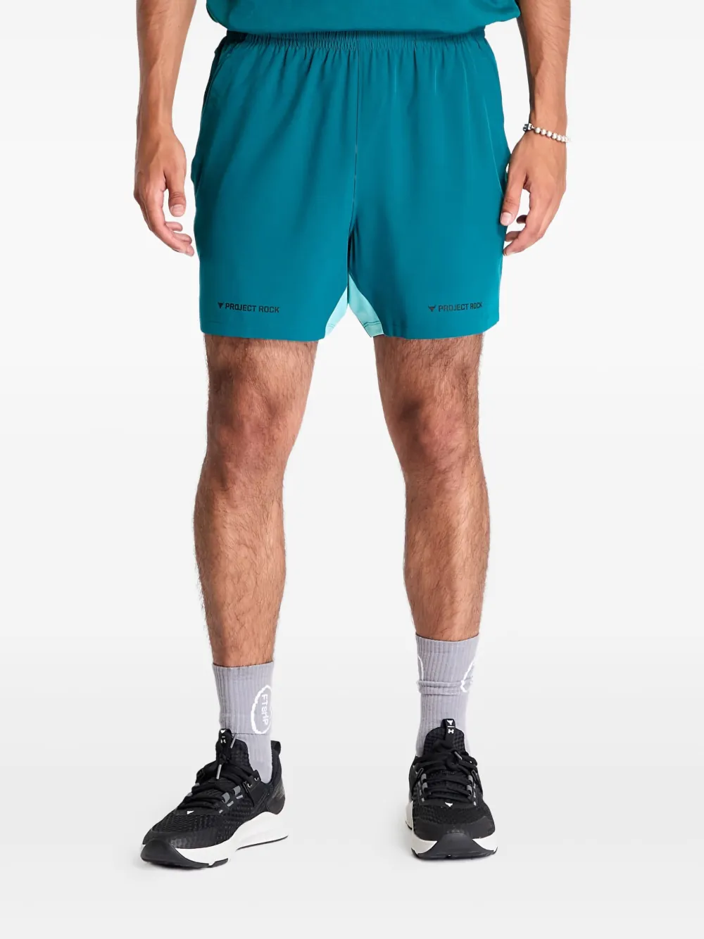 Under Armour Project Rock Ultimate 5 trainingsshorts Blauw