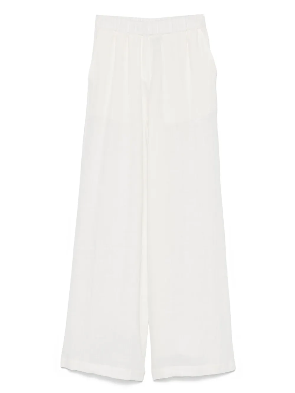 linen wide-leg trousers