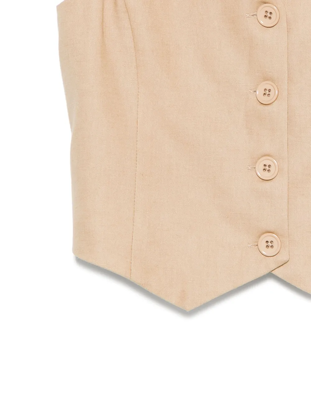 TWINSET Kids Gilet met logoplakkaat Bruin
