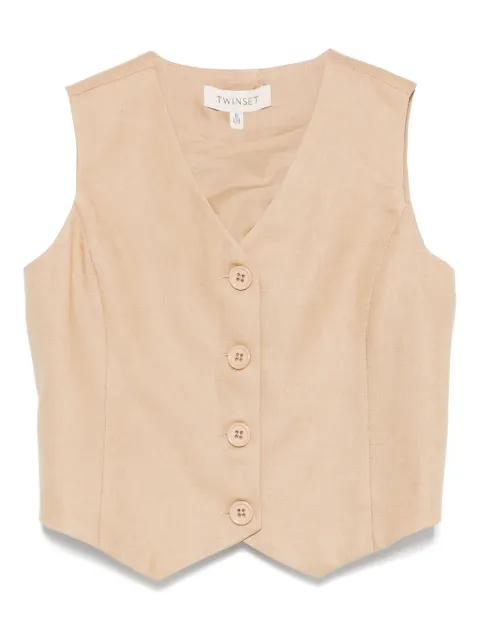TWINSET Kids chaleco con placa del logo