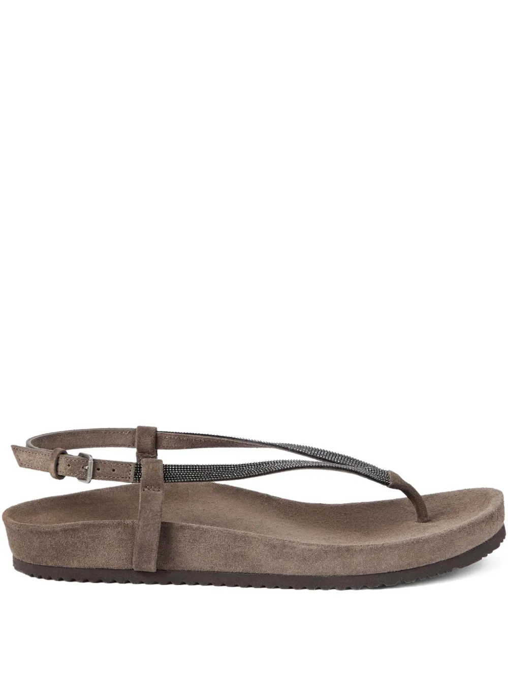 Brunello Cucinelli leather sandals Brown