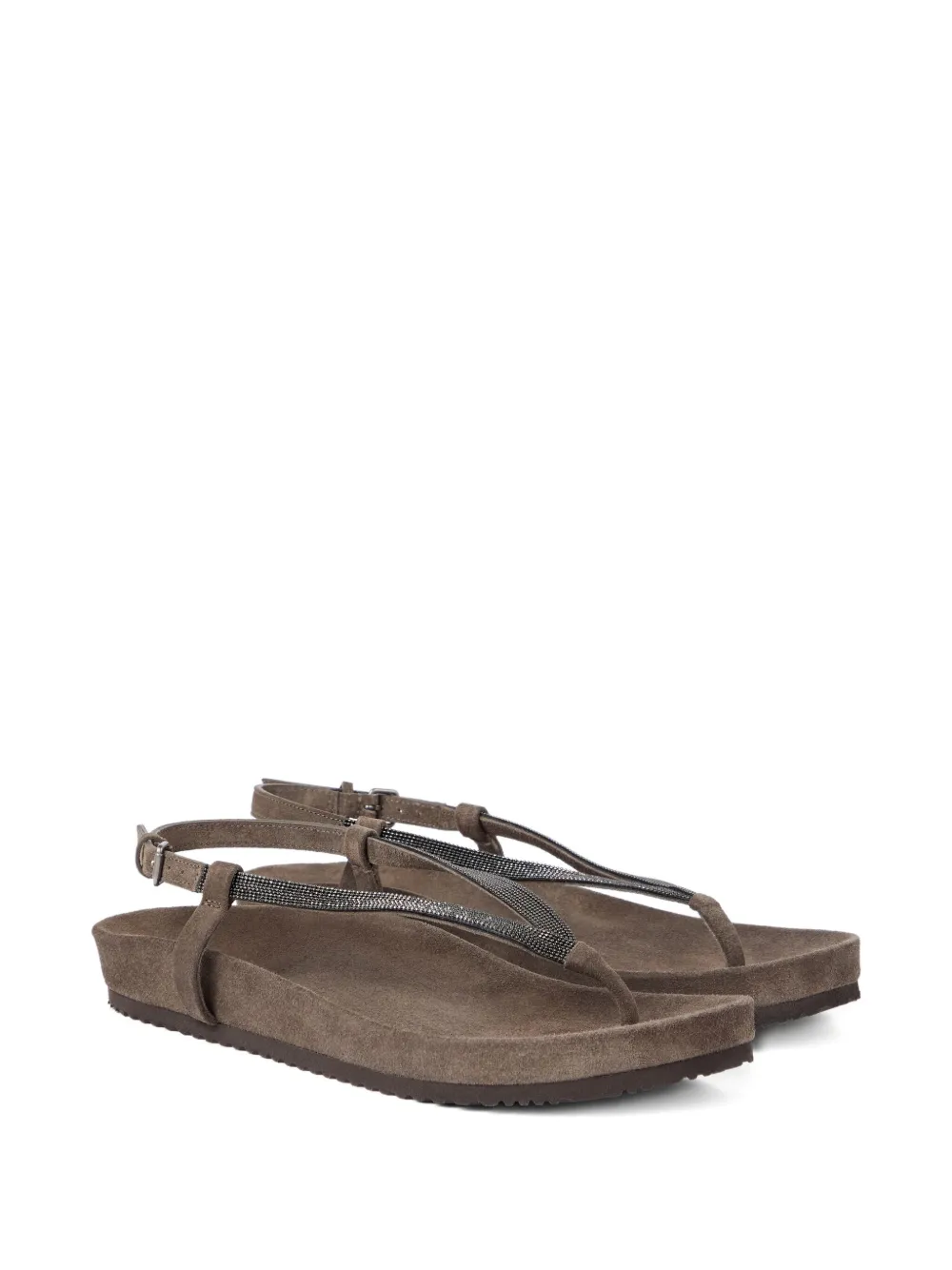 Brunello Cucinelli leather sandals Brown