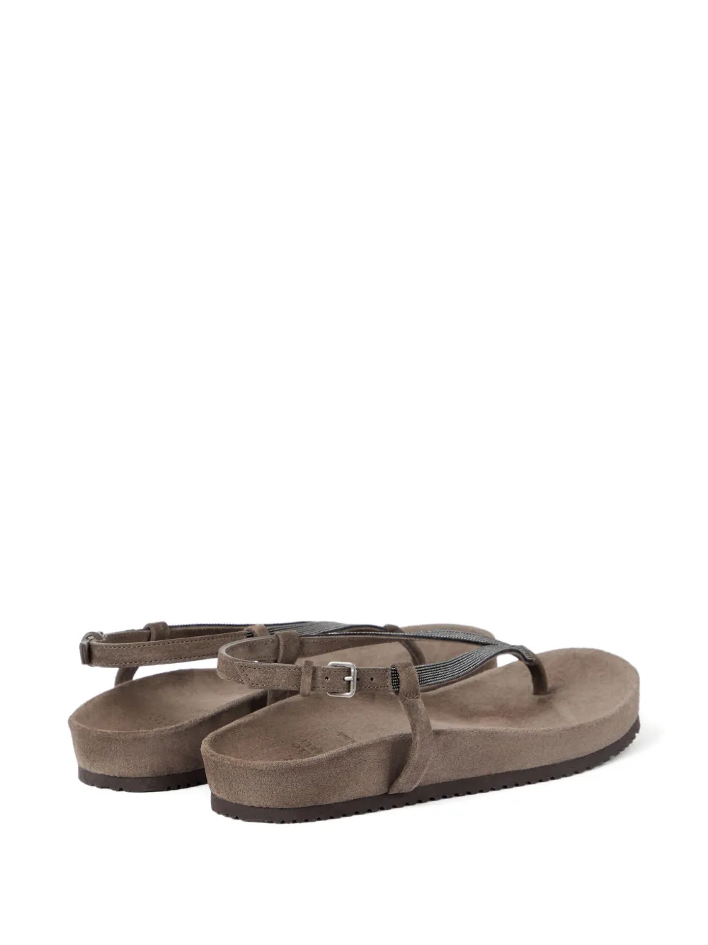 Brunello Cucinelli leather sandals Brown