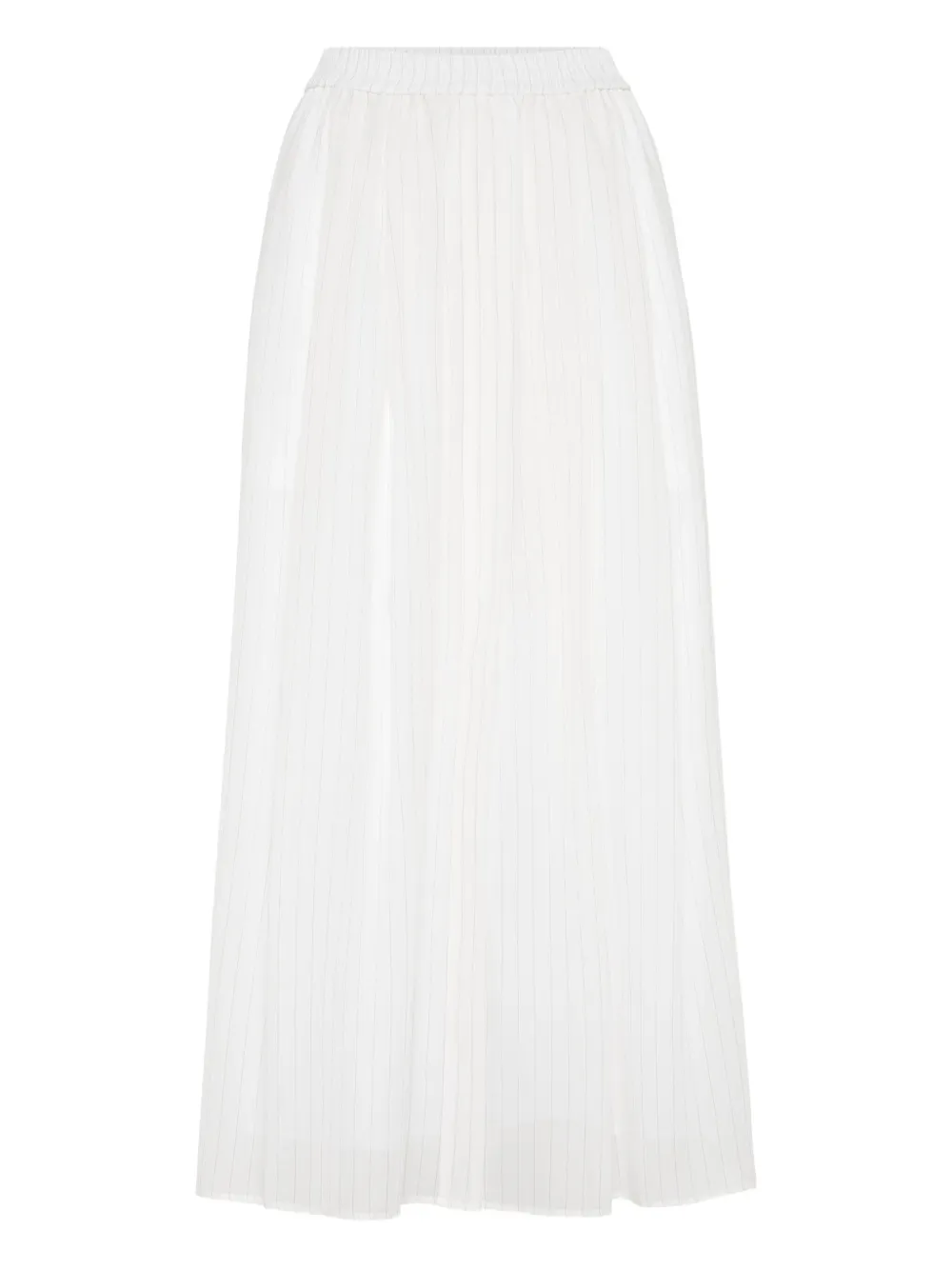 Brunello Cucinelli falda midi de algodón | blanco | Image 1