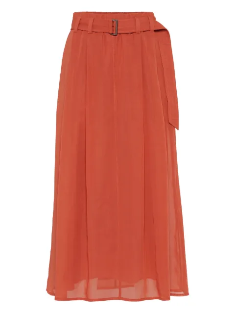 Brunello Cucinelli belted midi skirt 