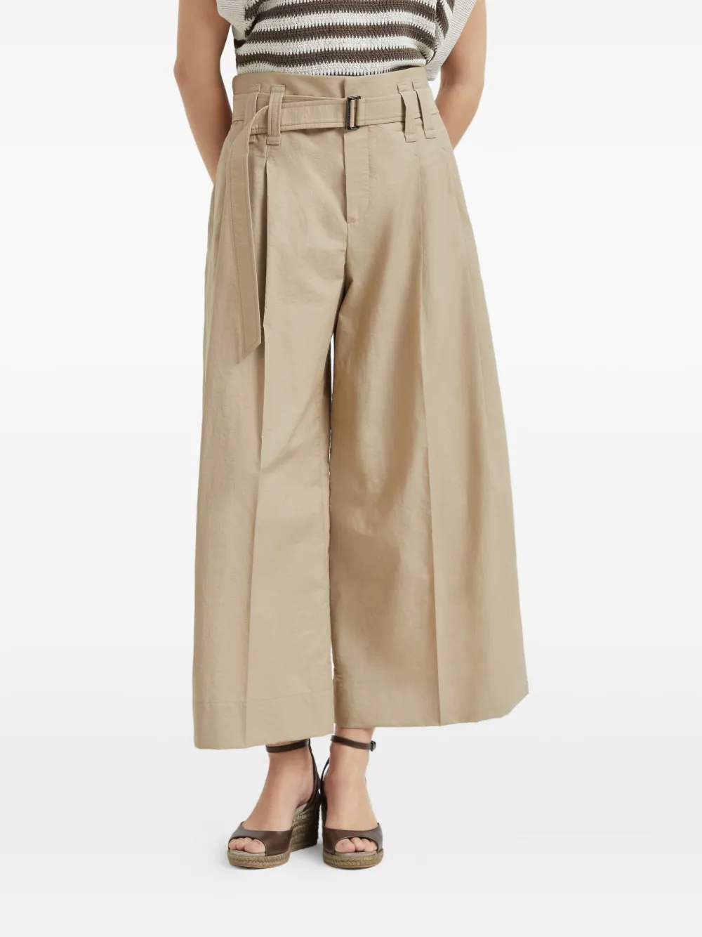 Brunello Cucinelli Broek met ceintuur Beige