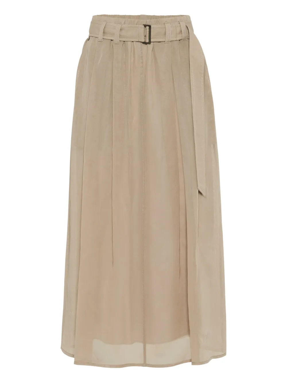 Brunello Cucinelli falda midi de algodón | neutro | Image 1