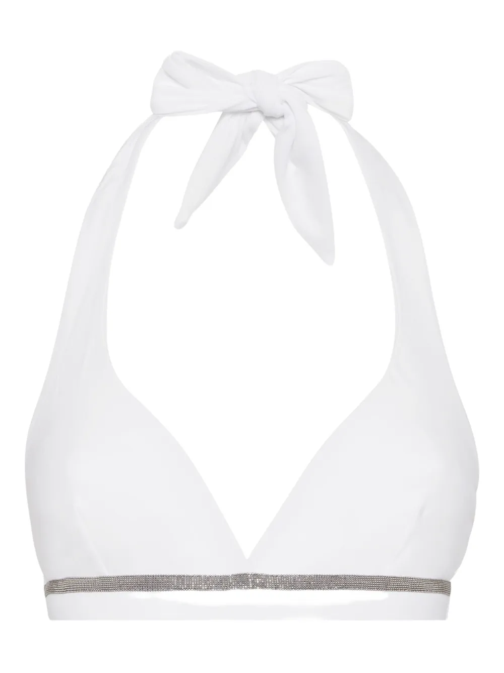 Brunello Cucinelli Bikinitop met Monili-detail Wit