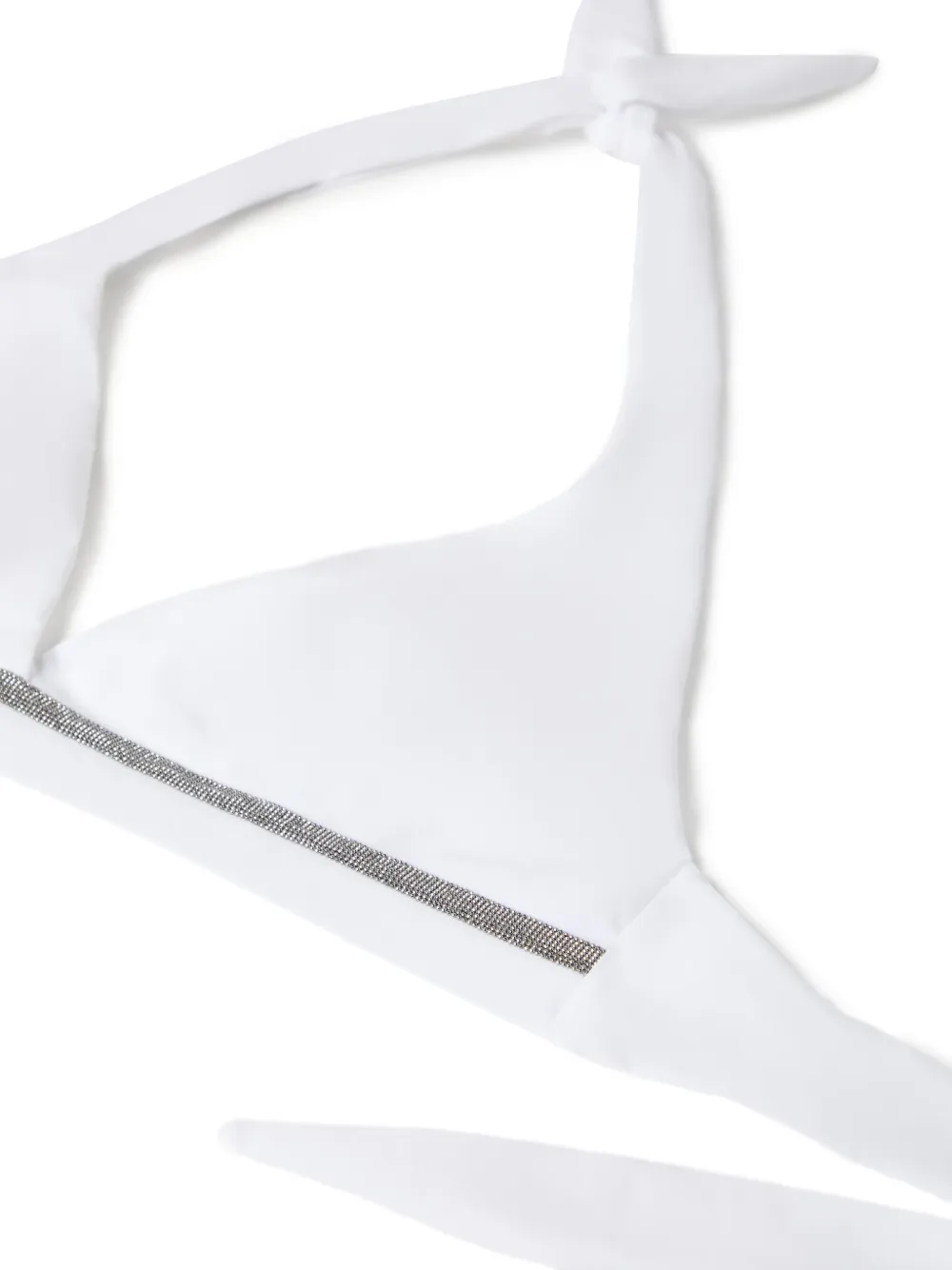 Brunello Cucinelli Bikinitop met Monili-detail Wit