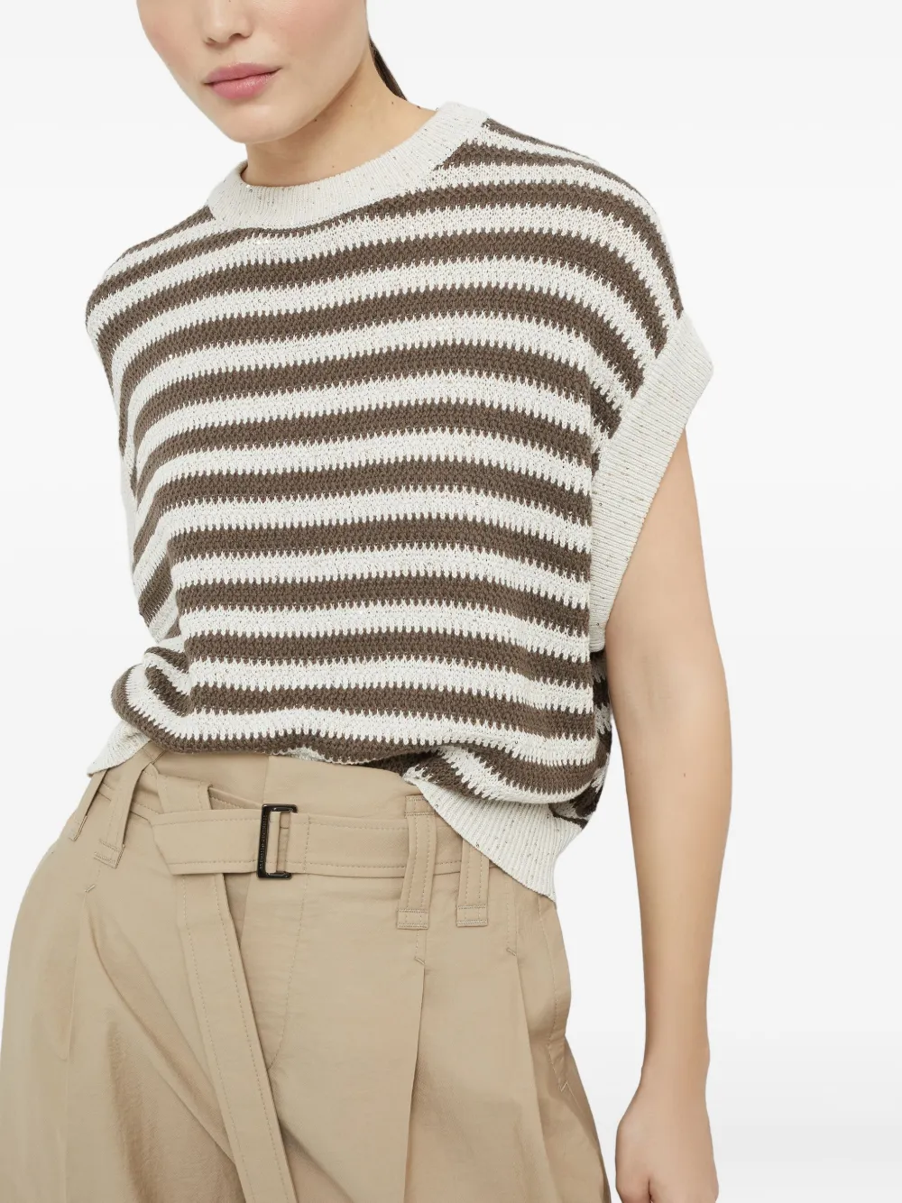 Brunello Cucinelli Dazzling T-shirt Wit