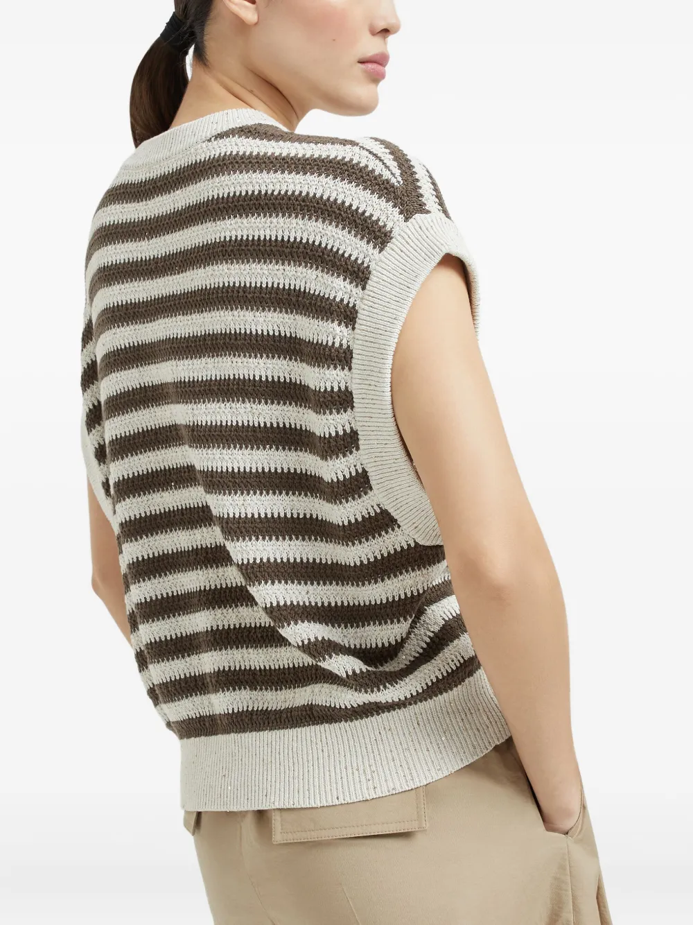 Brunello Cucinelli Dazzling T-shirt Wit