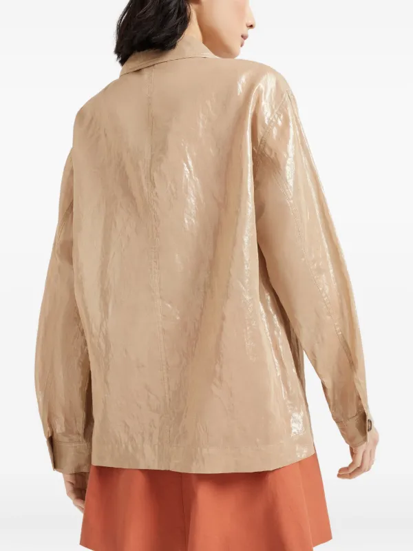 Brunello Cucinelli MPW07P8995C101 関税送料込 Brunello Cucinelli Lamé Cotton Jacket | Gold | FARFETCH