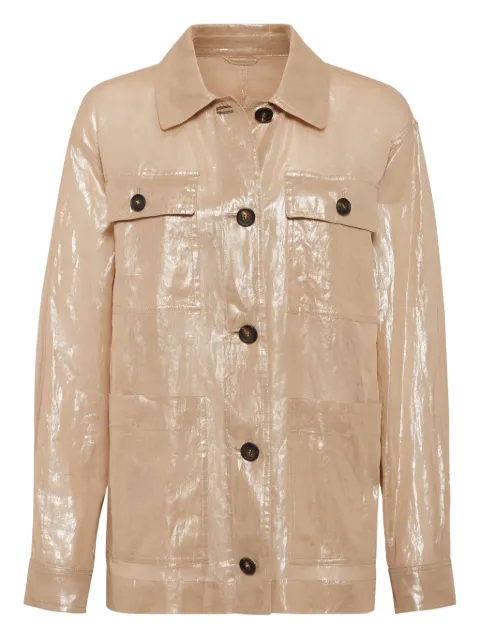 Brunello Cucinelli lamé cotton jacket 