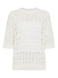 Brunello Cucinelli open-knit sweater - White