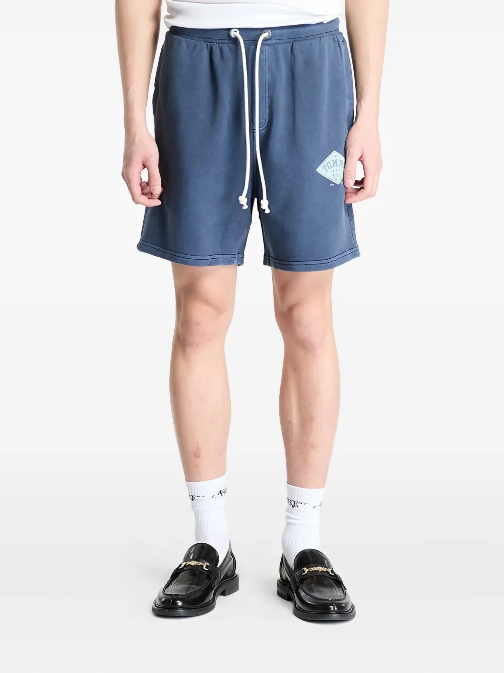 Tommy Hilfiger Shorts met trekkoord en grafische print Blauw