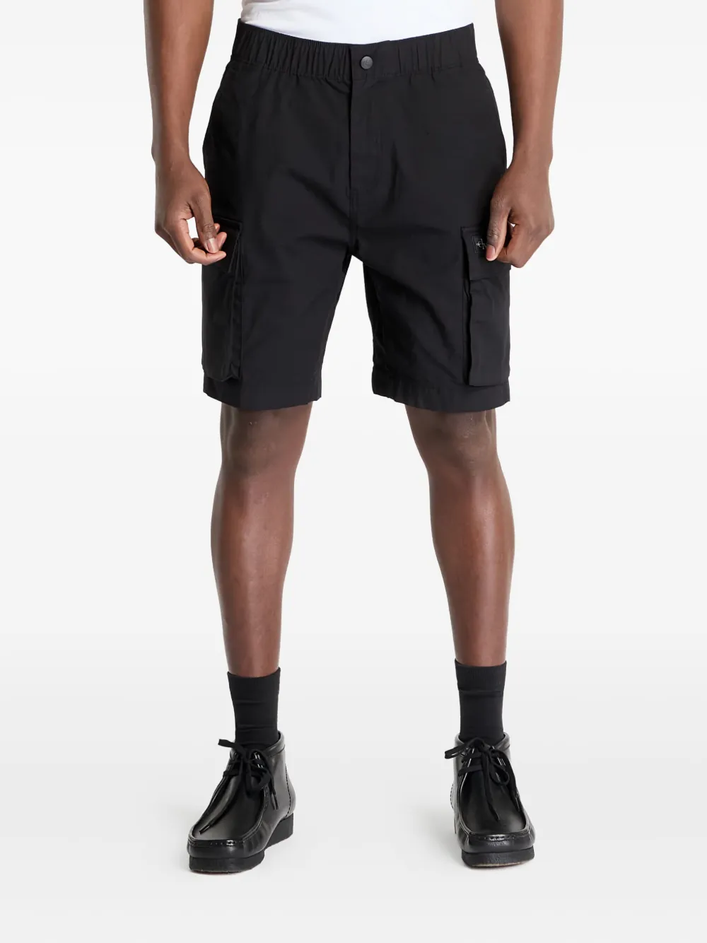 Calvin Klein Jeans Cargo shorts met wassing Zwart