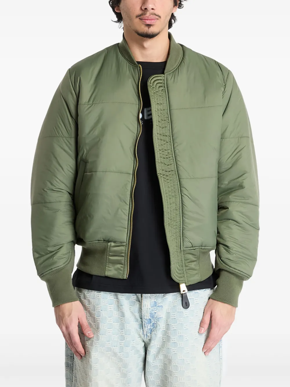 Alpha Industries ジップアップ ボンバージャケット | グリーン