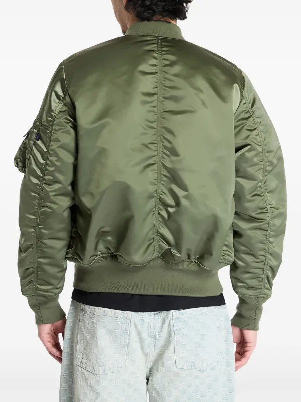 Alpha Industries zip-up Bomber Jacket | Green | FARFETCH CA