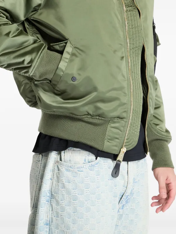 Alpha Industries ジップアップ ボンバージャケット | グリーン