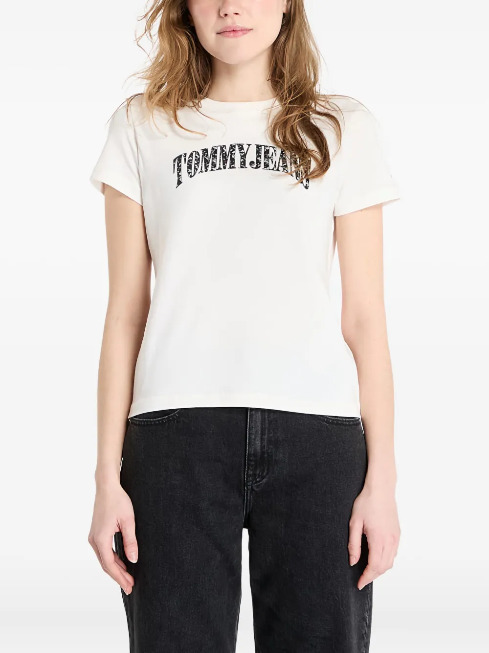 Tommy Jeans T-shirt Floral Varsity - Bianco
