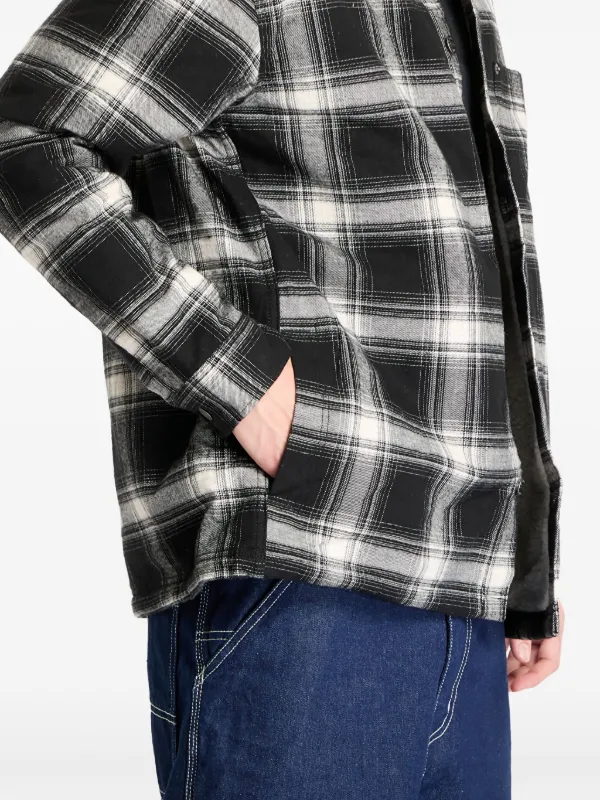 Tommy Jeans Checkered Shirt Jacket | Black | FARFETCH