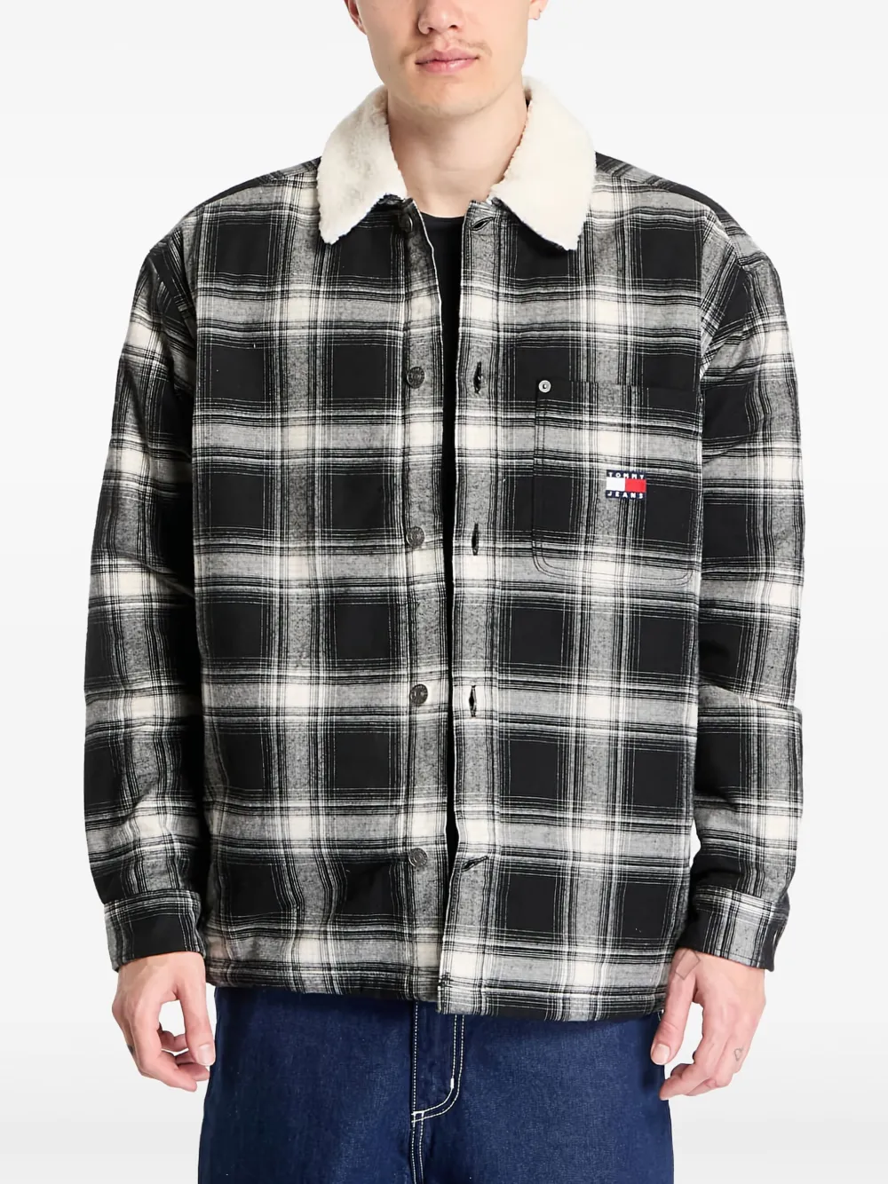 checkered shirt jacket
