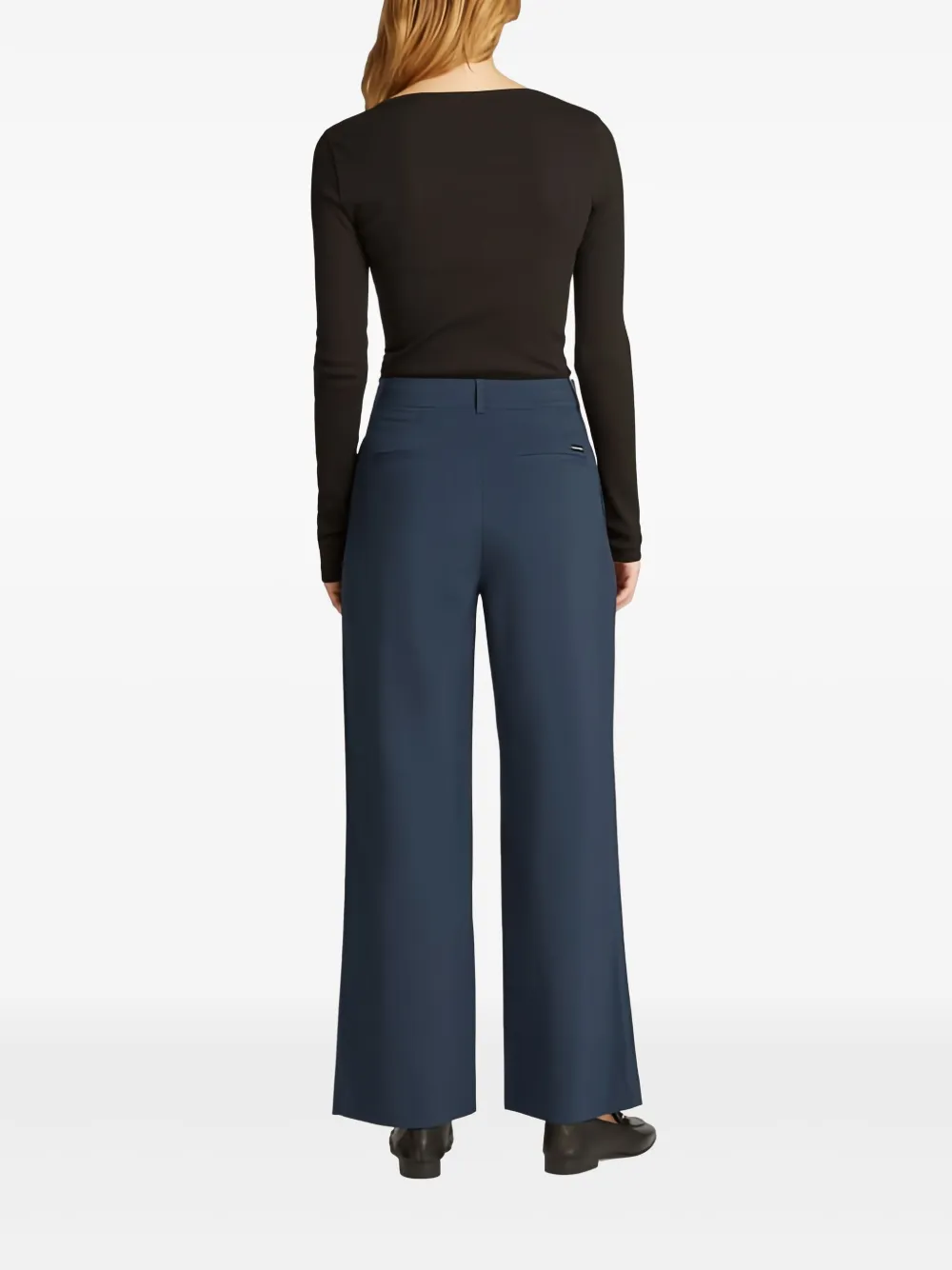 Calvin Klein Pantalon met wijde pijpen Blauw