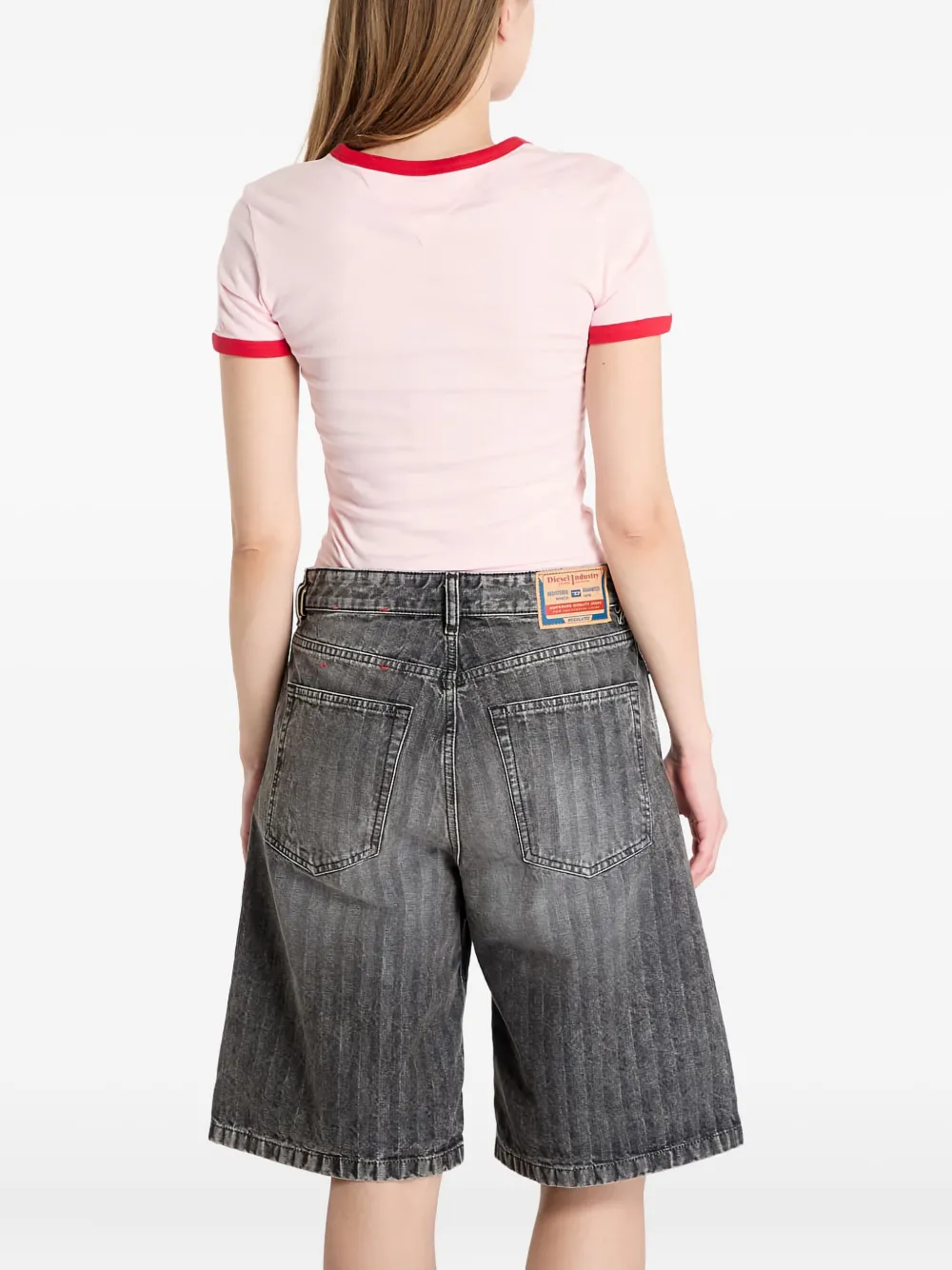 Tommy Jeans Logo-print T-shirt In Pink