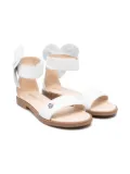 Florens floral-appliqué sandals - White
