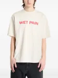 Pleasures text-graphic t-shirt - Neutrals