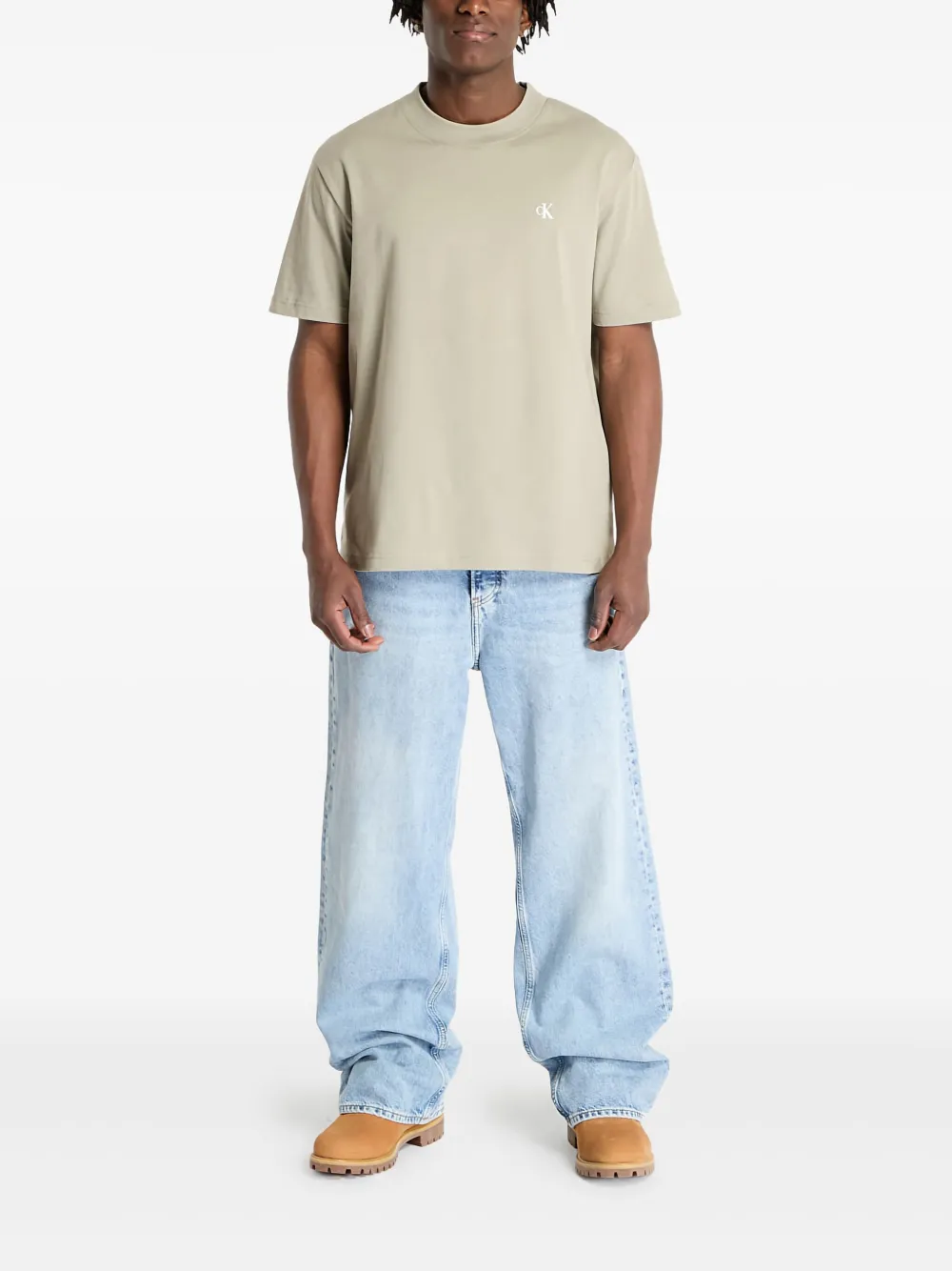 Calvin Klein T-shirt met logoprint - Grijs