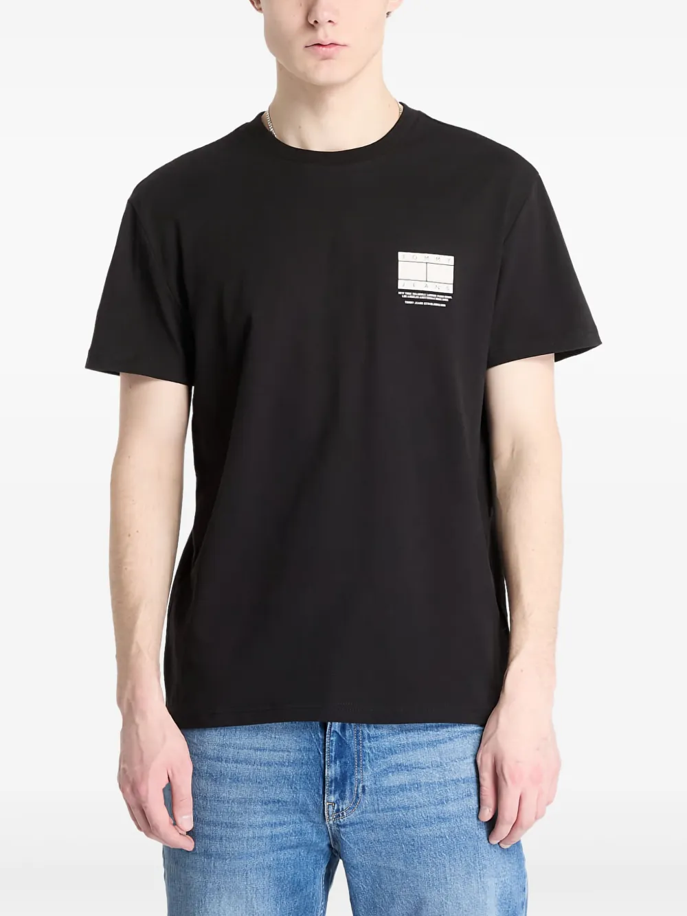 Tommy Hilfiger Camiseta com estampa de logo | Preto | Image 1