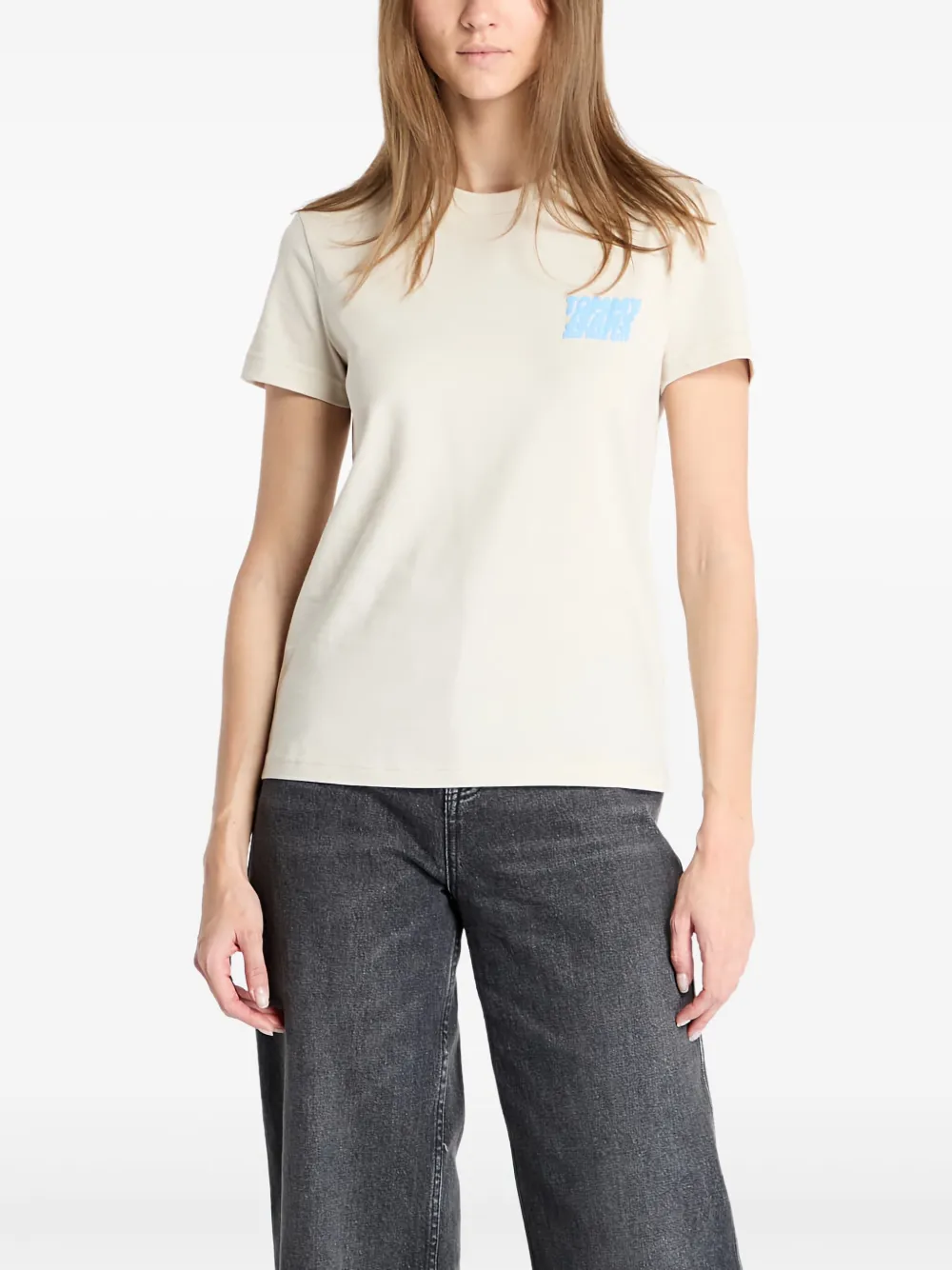 Tommy Hilfiger Beige Cotton Women Top In Neutral