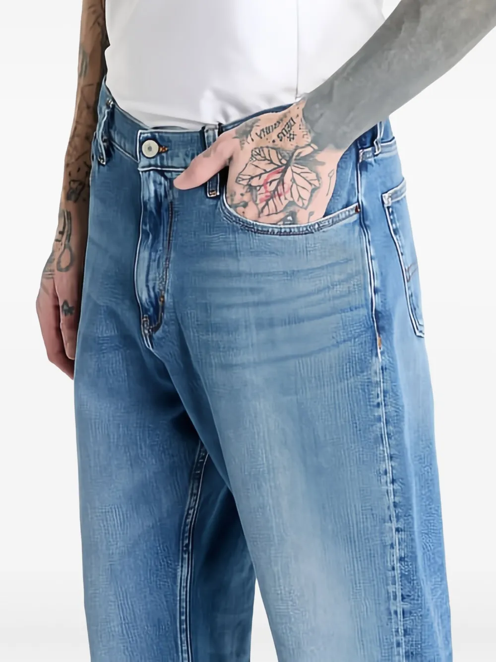 Tommy Jeans Isaac ruimvallende jeans met toelopende pijpen Blauw