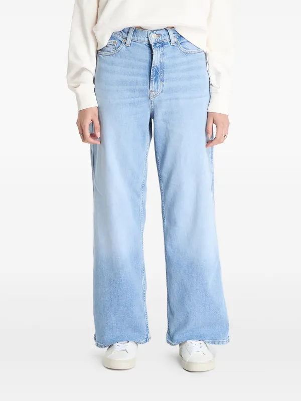 Tommy Jeans Claire high-rise wide-leg Jeans Blue FARFETCH IN