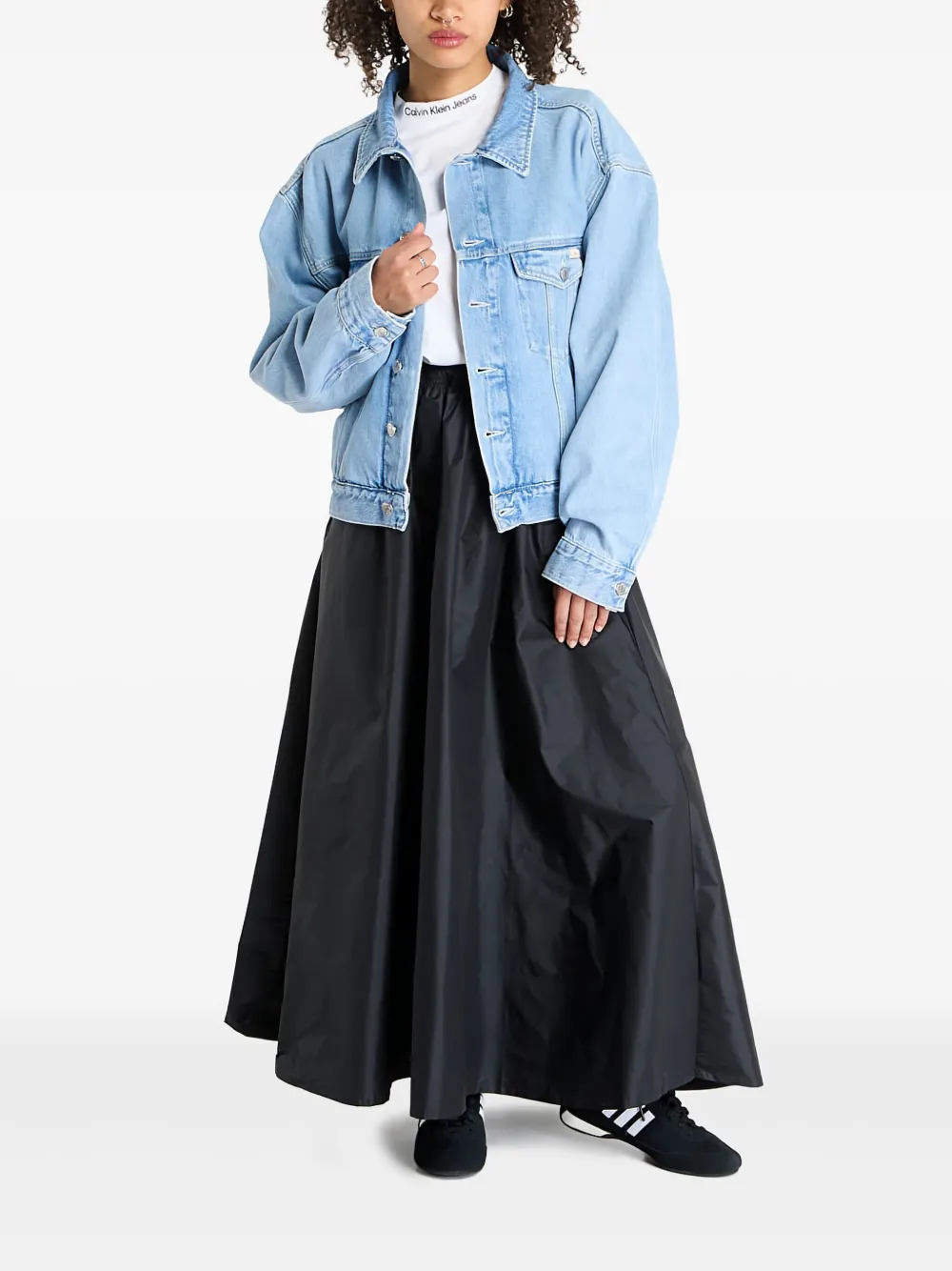 Calvin Klein Cotton Denim Jacket In Blue