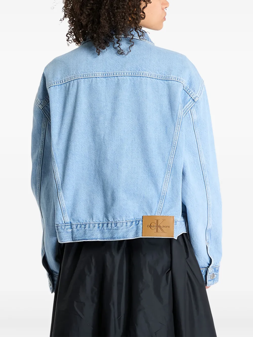 Calvin Klein Cotton Denim Jacket In Blue