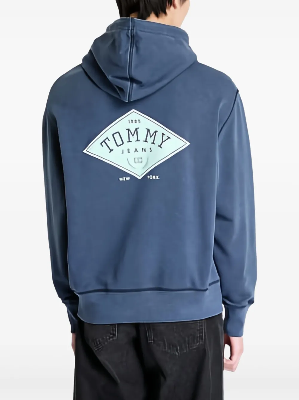 Tommy Jeans Ruimvallende katoenen hoodie Blauw