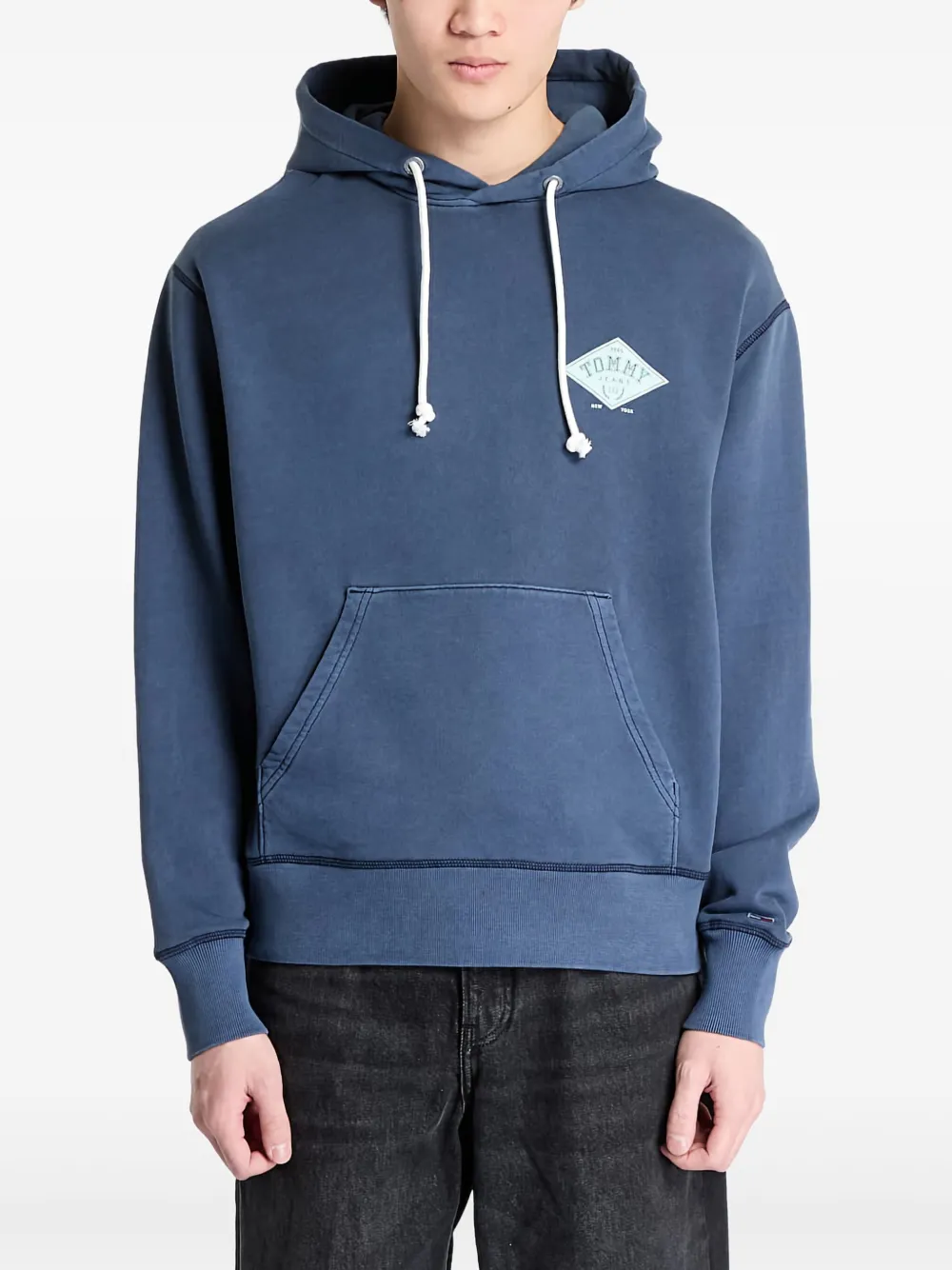Tommy Jeans relaxed cotton hoodie | Blue | Image 1