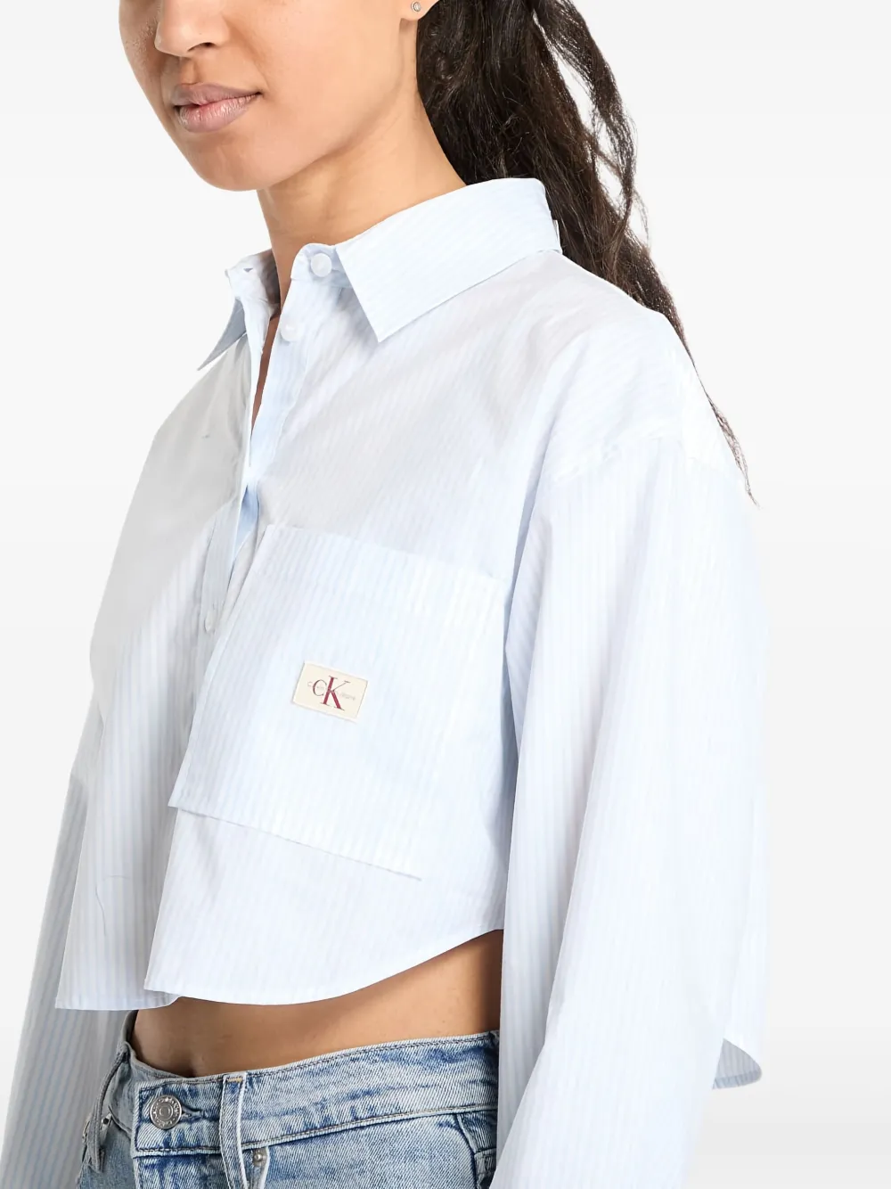 Calvin Klein Jeans Cropped blouse Wit
