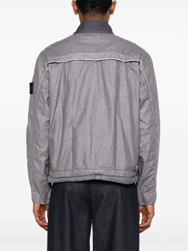 Stone Island plated-ovd Linen Jacket | Purple | FARFETCH AO