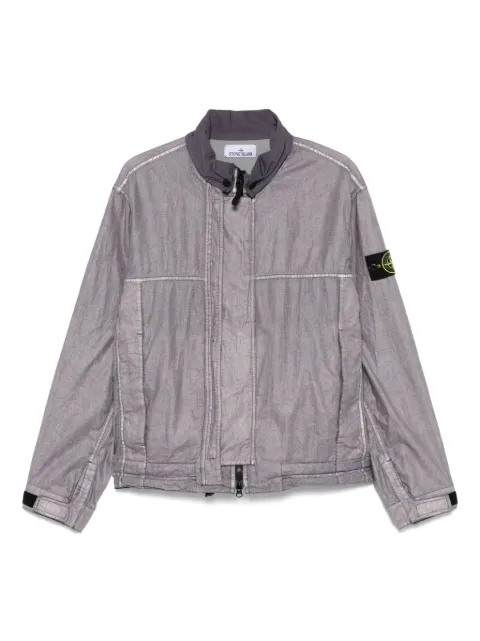 Stone Island plated-ovd linen jacket