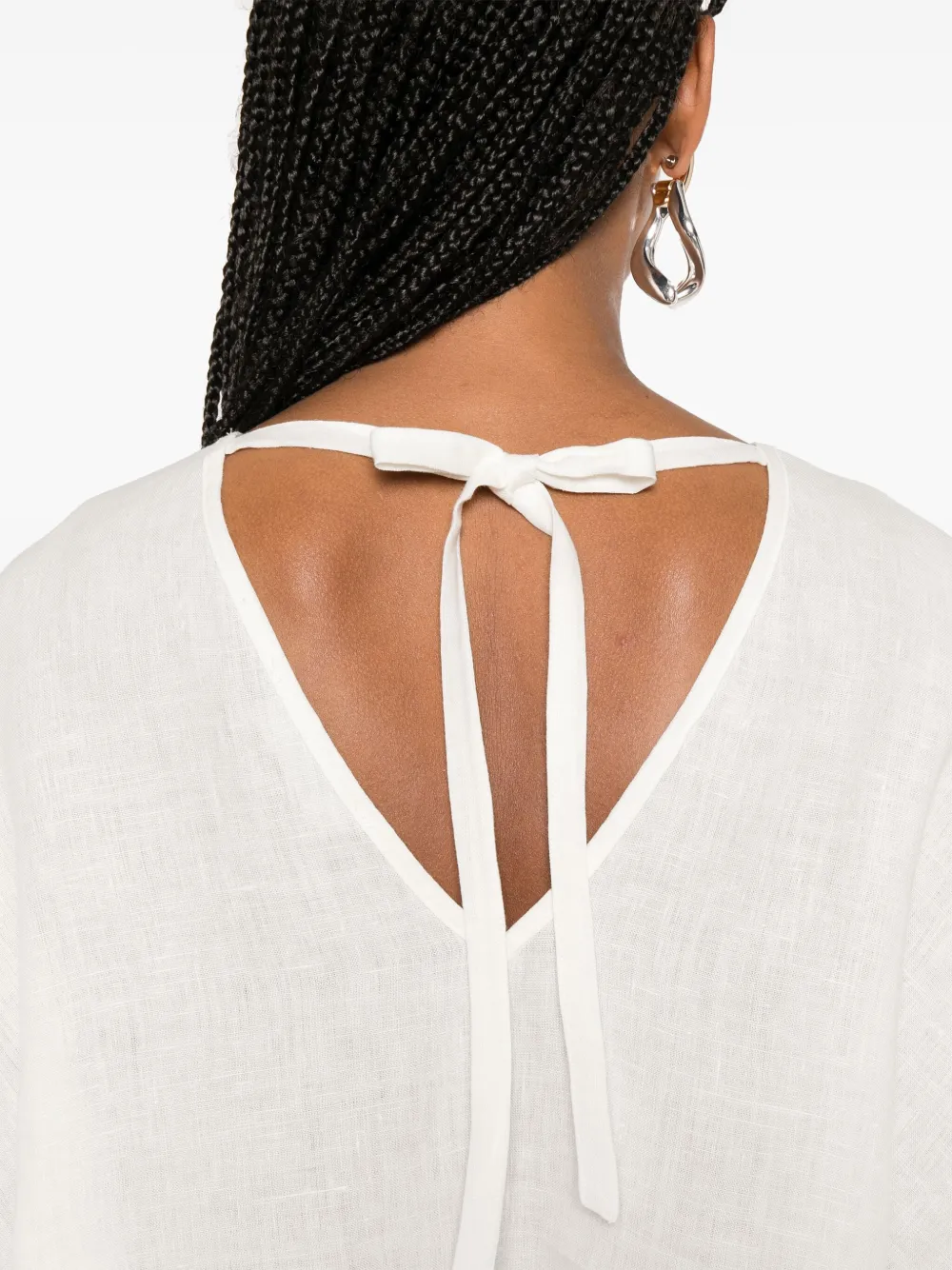 kaos Linnen shirt Wit