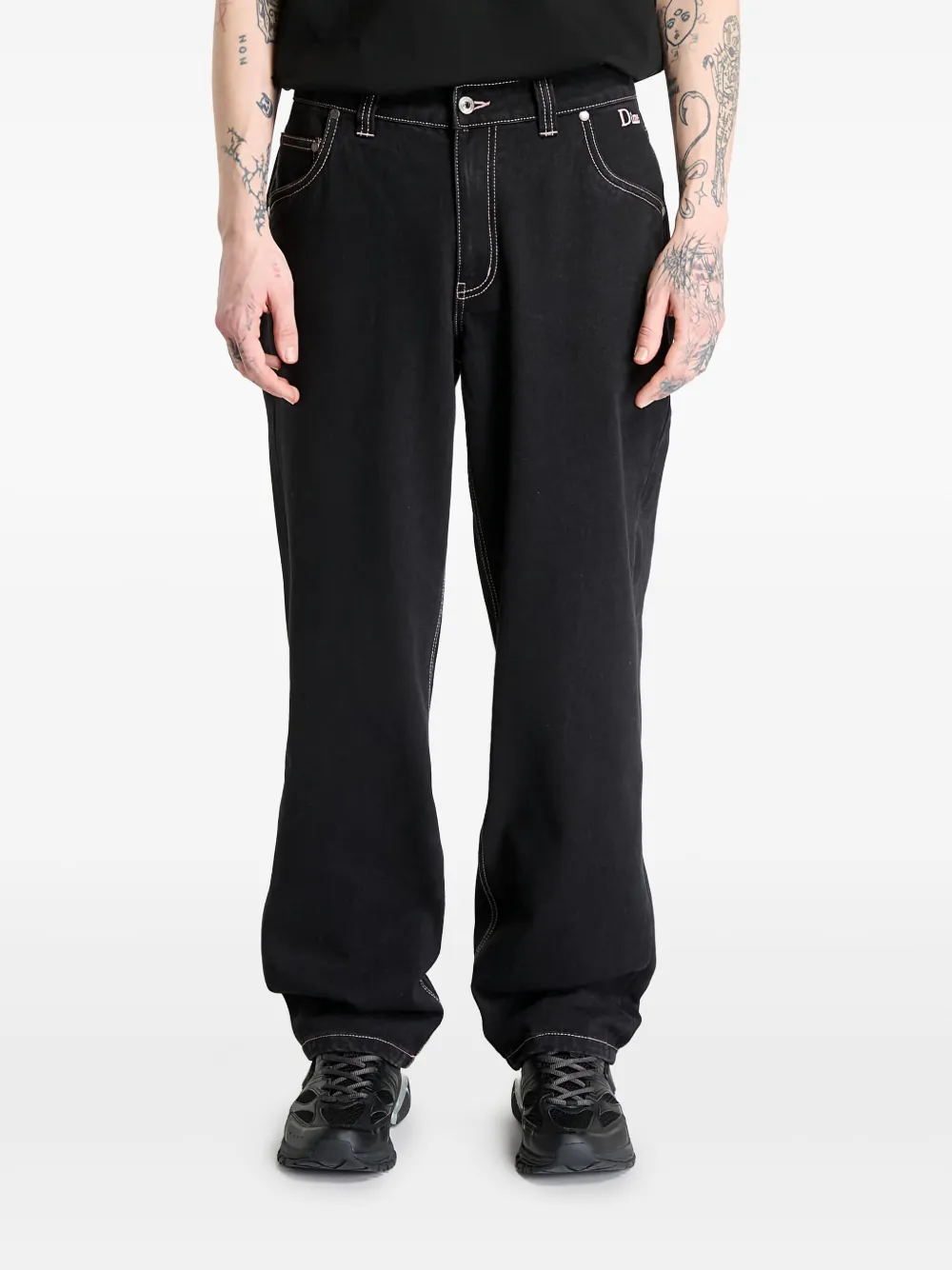 logo-patch jeans