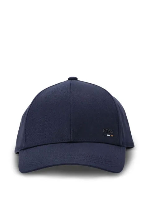 BOSS logo-embroidered cotton cap