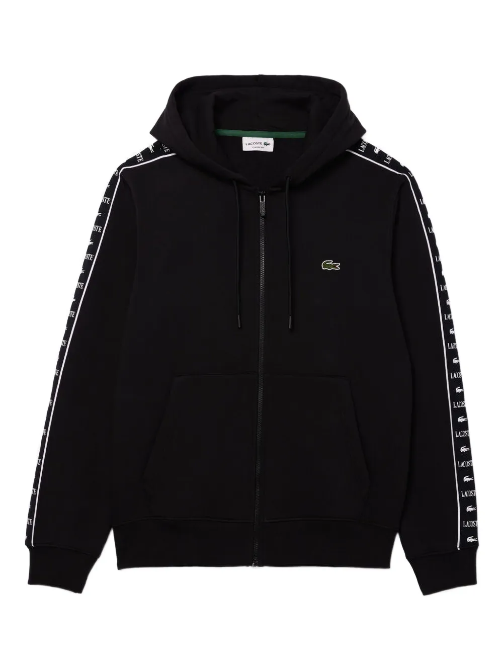 Lacoste Hoodie met logopatch Zwart