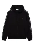 Lacoste logo-patch hoodie - Black