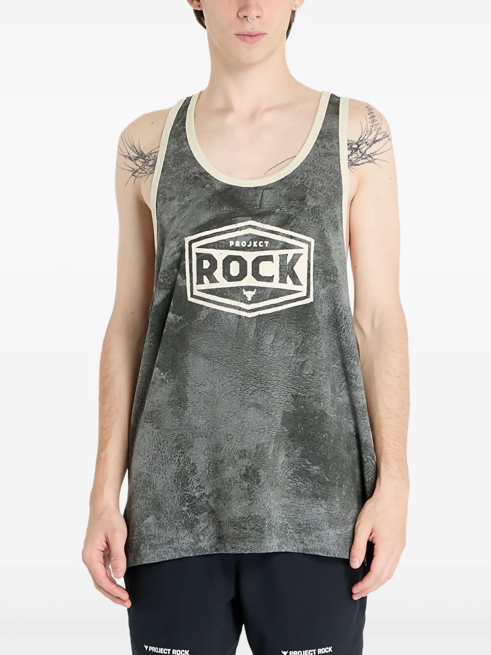 Under Armour Project Rock Tools Of The Trade performance top | Green | Image 1