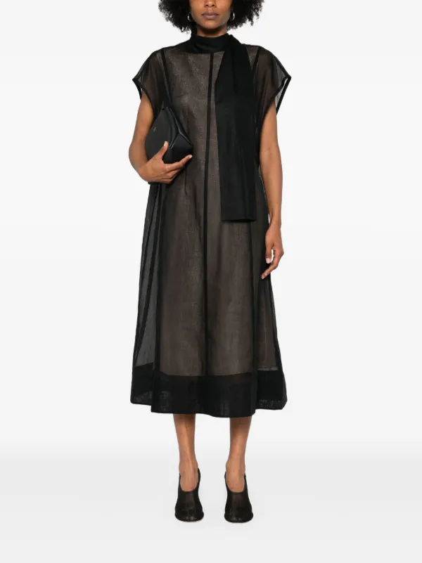 long bell sleeve black dress Midaxi Bell Sleeve Dress - Black - Tights & Clothes In Sizes 4-38 main image 1